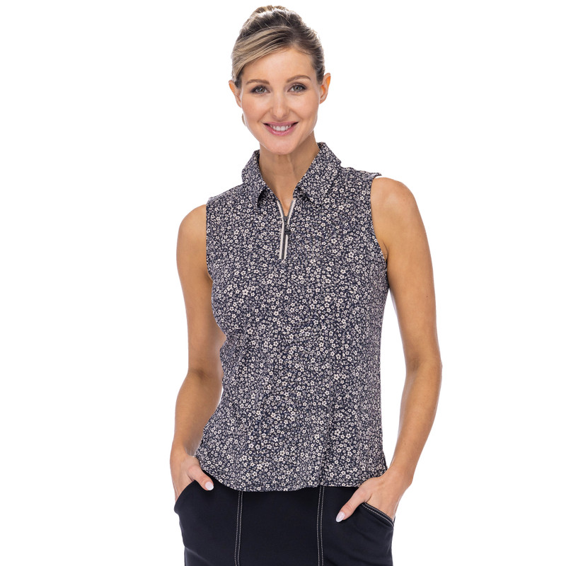 BelynKey BK Edinburgh Ivy Floral Sleeveless Polo