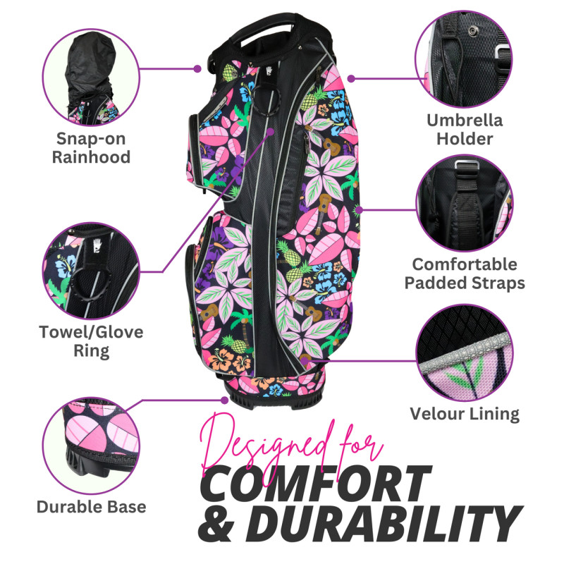 Taboo Golf Tropical Paradise 14-Way Lightweight Cart Bag
