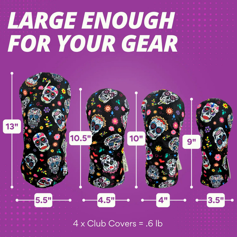 Taboo Golf Sugar Skulls 4-Pack Headcover Set