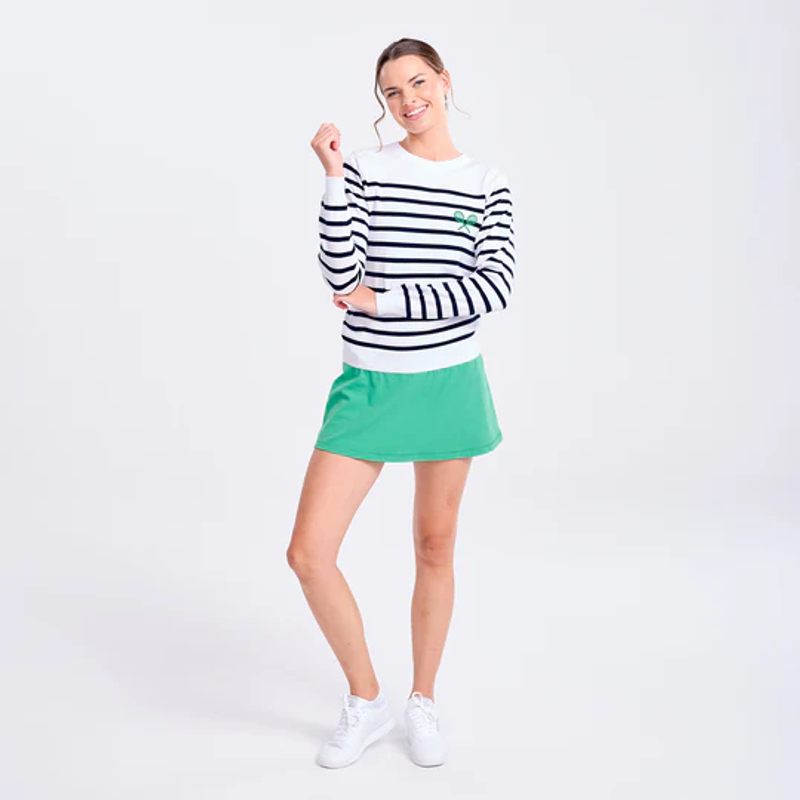 Ame & Lulu Club Sport Court Stripe Sweater