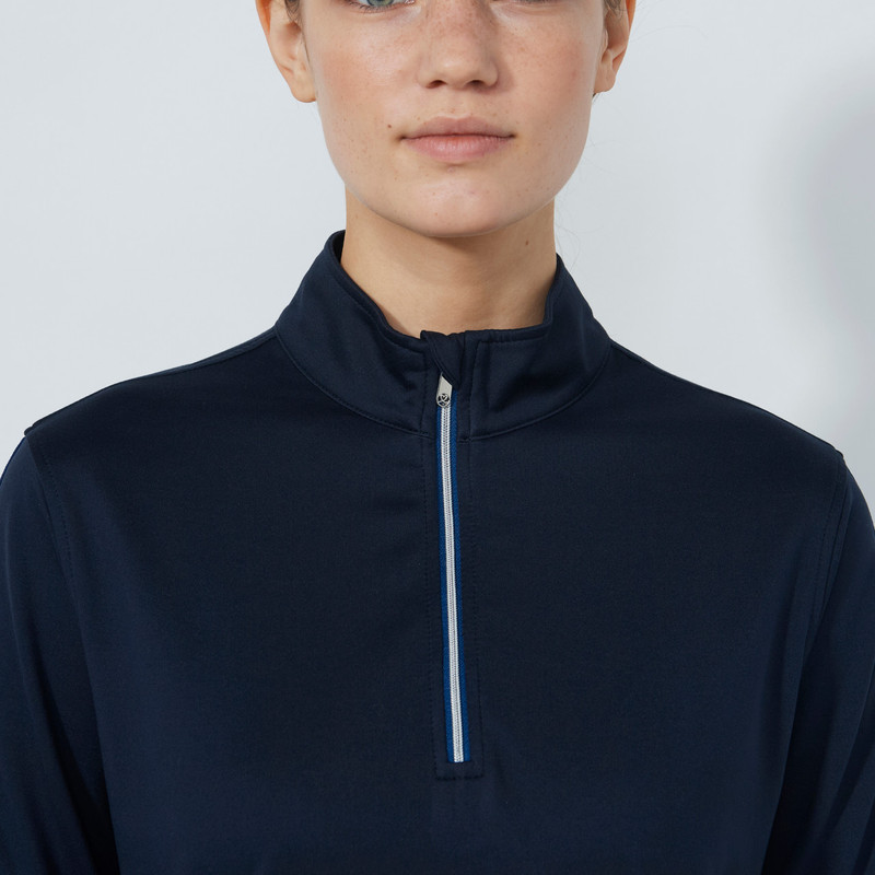 Daily Sports Navy/Heron Blue Long Sleeve Mock