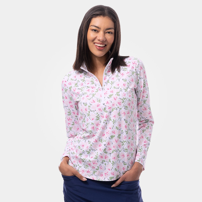 SanSoleil  Puttercup SolairCool Long Sleeve Mock