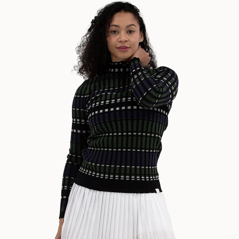 Foray Rib LS Stripe Quarter Zip