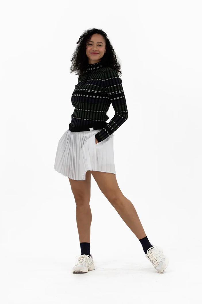 Foray Rib LS Stripe Quarter Zip