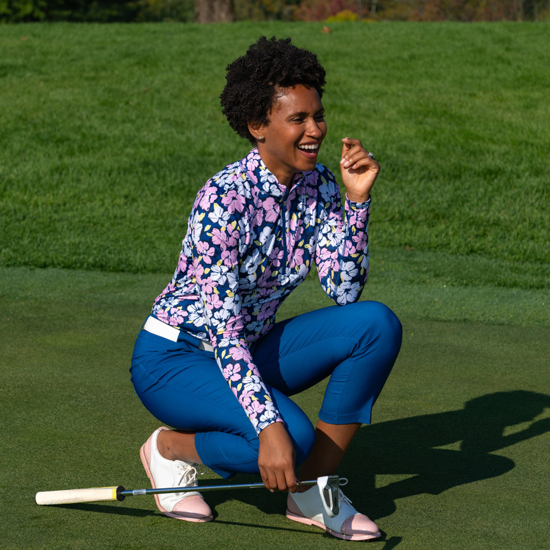 JoFit Sea Of Flowers UV Long Sleeve Zip Crewneck