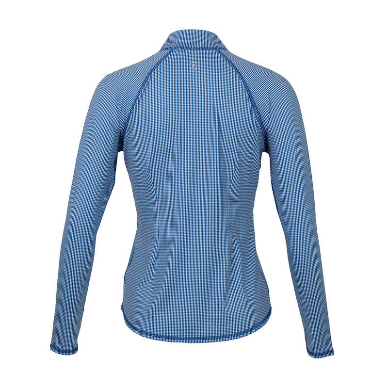 JoFit Limoges Seafarer Check UV Long Sleeve Zip Mock