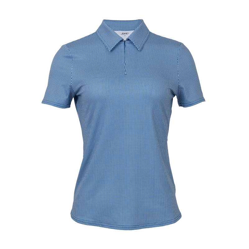 JoFit Limoges Seafarer Check Mia Short Sleeve Polo