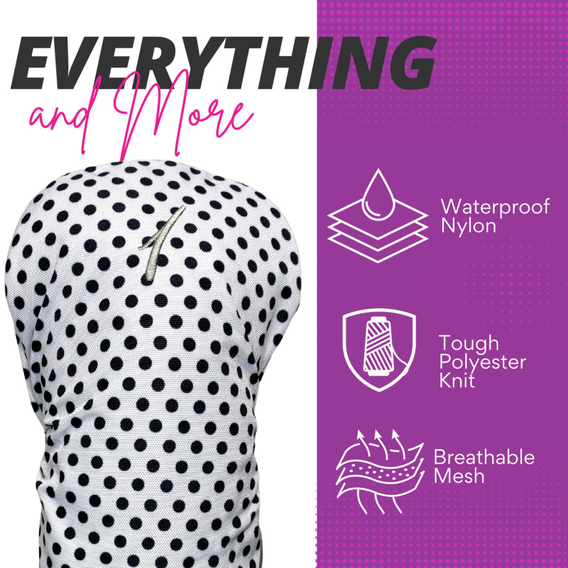 Taboo Golf Black Tie Dot 4-Pack Headcover Set