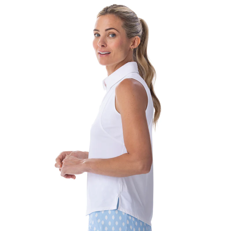 BelynKey Chalk Faye Sleeveless Polo
