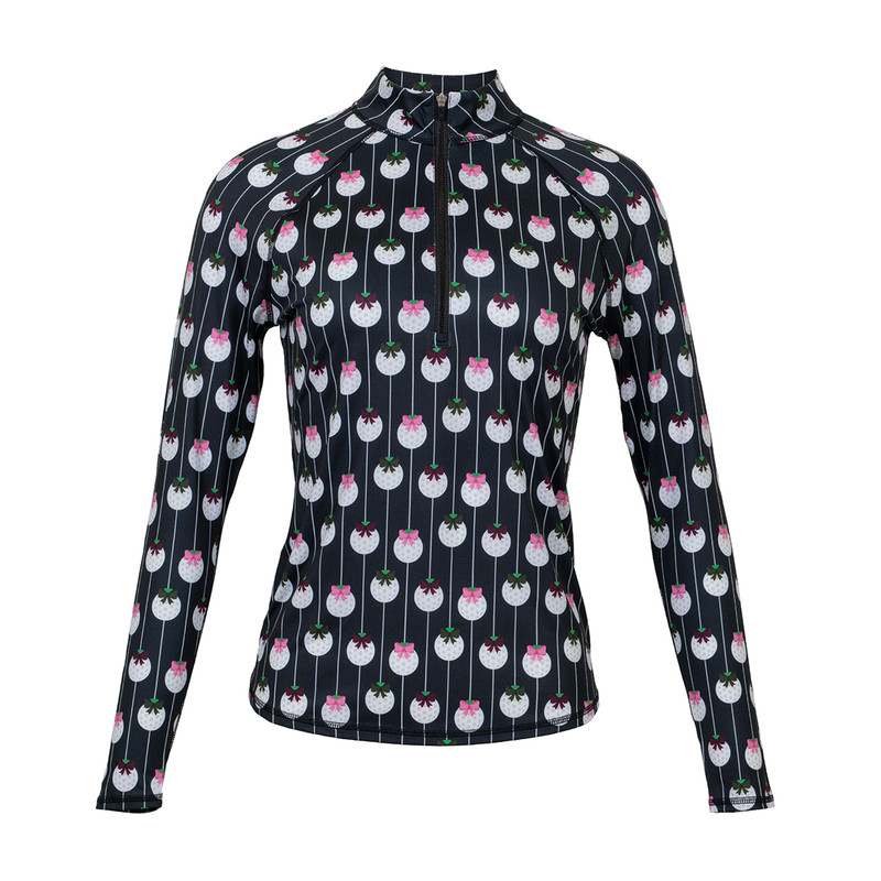 JoFit Have a Ball UV Long Sleeve Zip Mock