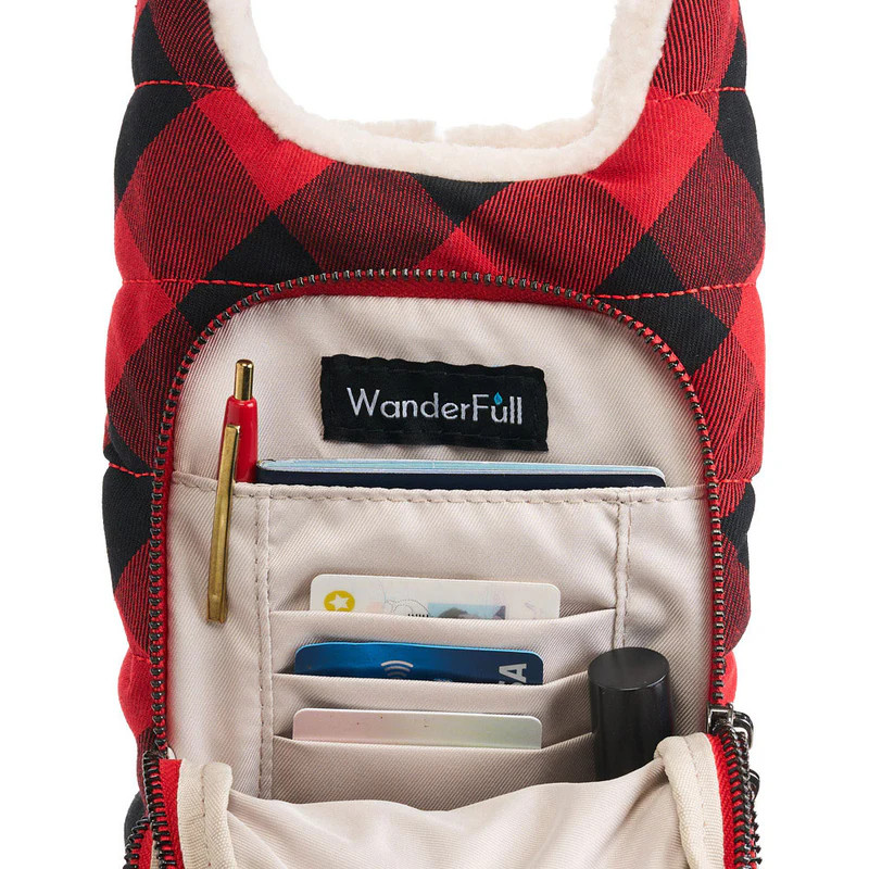 Wanderfull Red Buffalo Plaid With Sherpa HydroBag®- Limited Edition