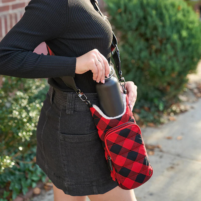 Wanderfull Red Buffalo Plaid With Sherpa HydroBag®- Limited Edition