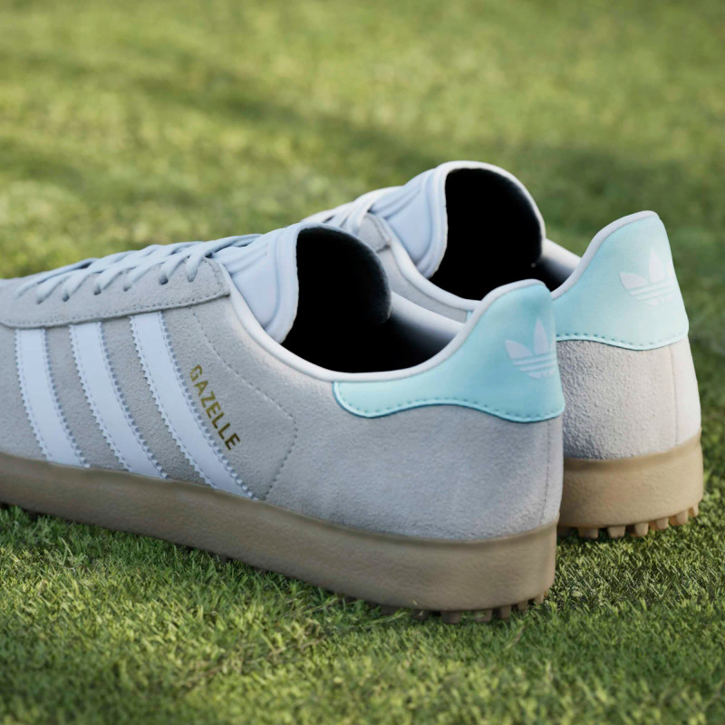 Adidas Gazelle Beige/Mint Spikeless Golf Shoe 