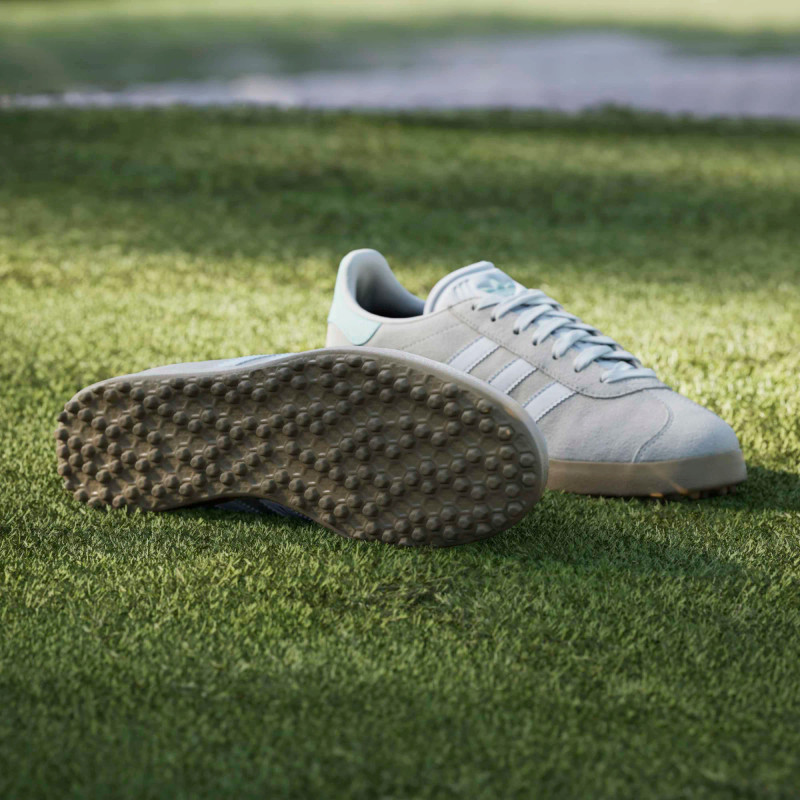 Adidas Gazelle Beige/Mint Spikeless Golf Shoe 