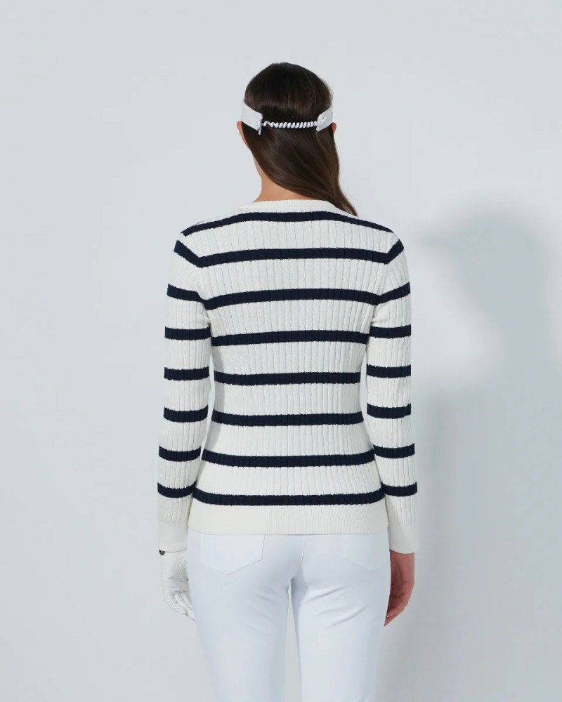 Daily Sports Madelene Navy White Stripe Sweater