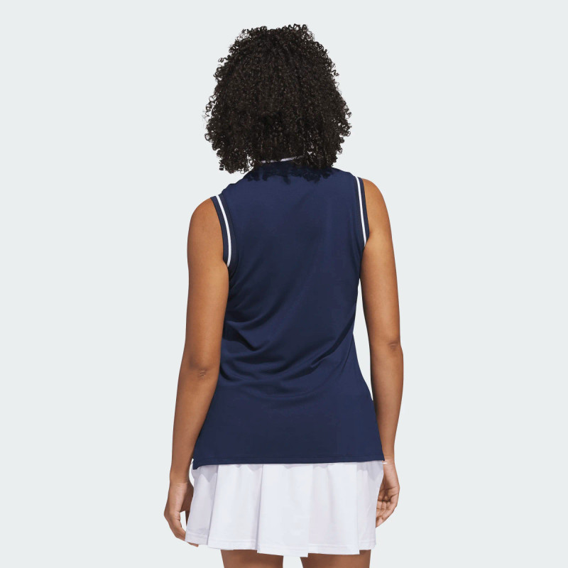 Adidas Ultimate365 Piped Sleeveless Polo