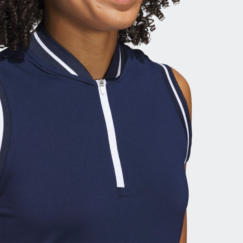 Adidas Ultimate365 Piped Sleeveless Polo