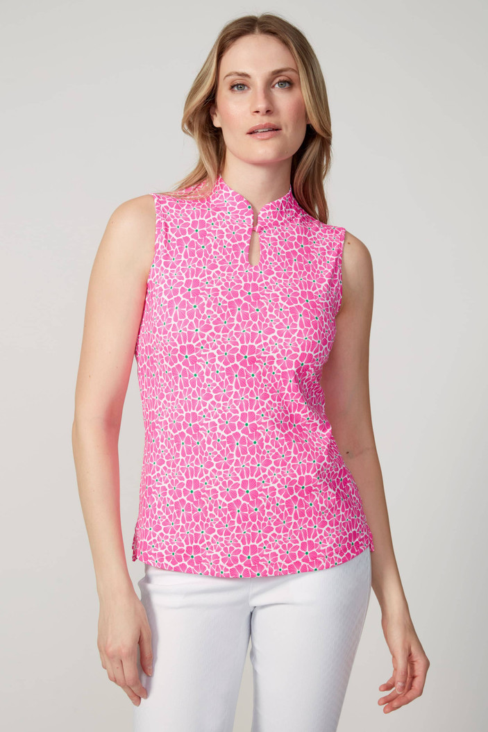 Swing Control Pink Aster Sleeveless Top