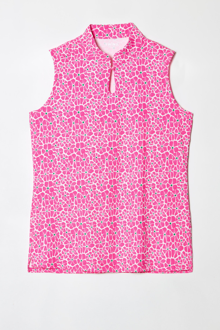 Swing Control Pink Aster Sleeveless Top