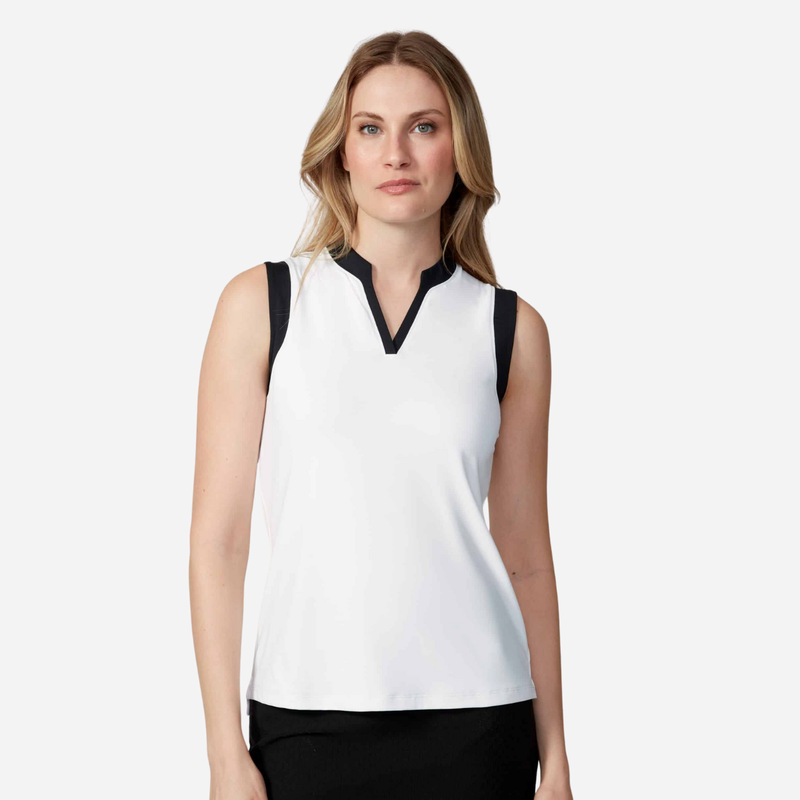 Swing Control Contrast Sleeveless Top