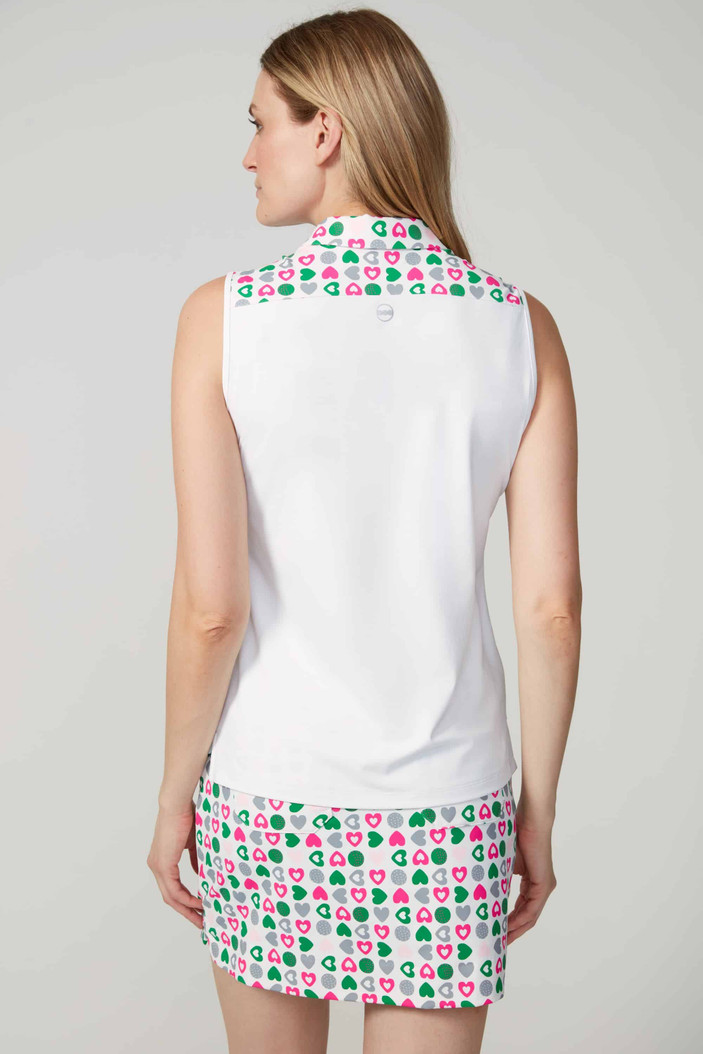 Swing Control Hearts Sleeveless Polo