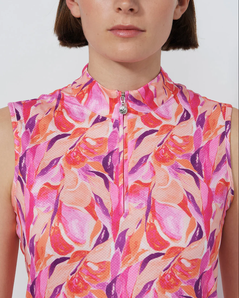 Daily Sports Artsy Leaf Sheermotion Sleeveless Dress