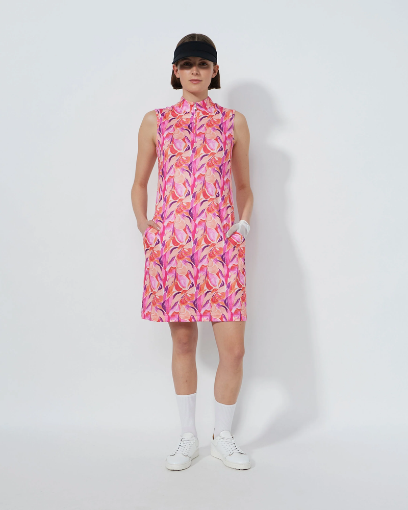Daily Sports Artsy Leaf Sheermotion Sleeveless Dress