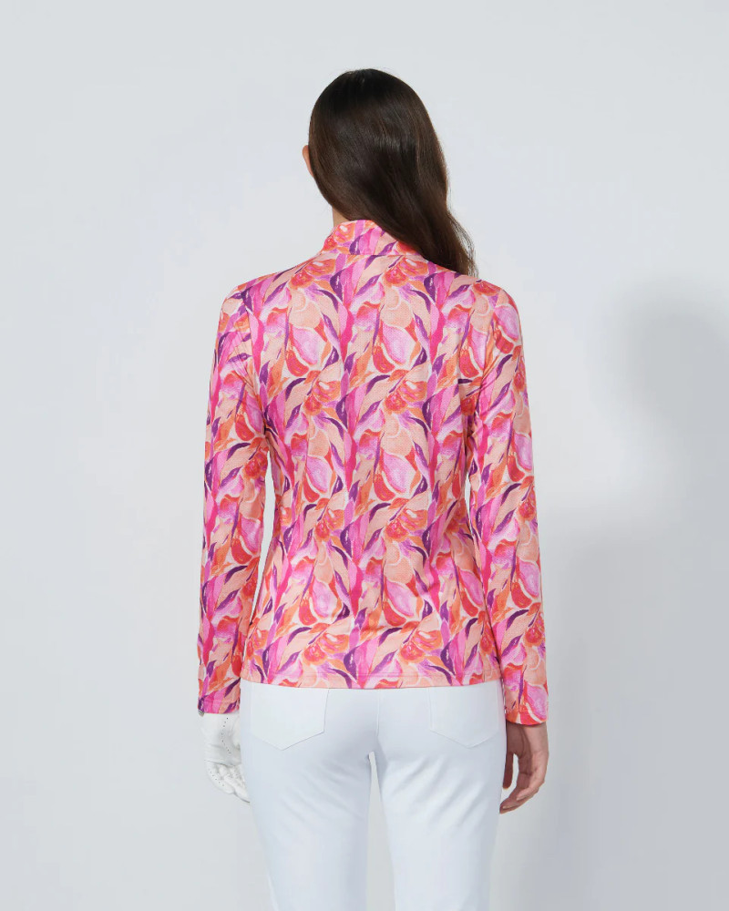 Daily Sports Artsy Leaf Sheermotion Long Sleeve Mock [PS26]