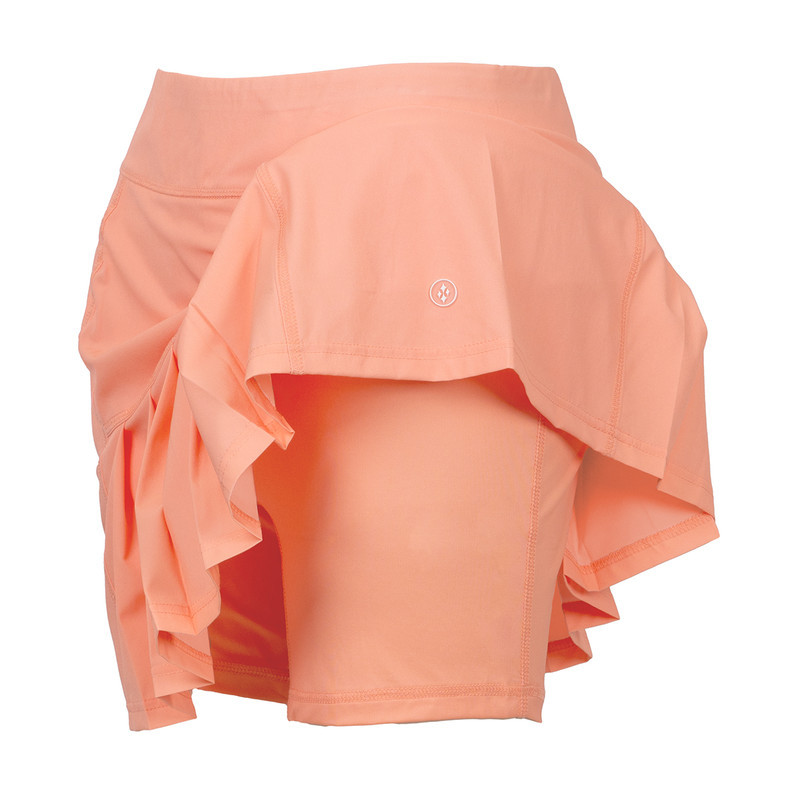 JoFit Creamsicle Orange Dash 16" Pleat Skort [S26]