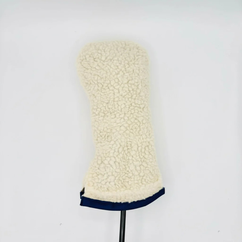 Just4Golf Sherpa Cream Headcovers With Pom