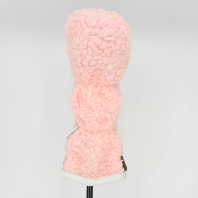Just4Golf Sherpa Pink Headcovers With Pom