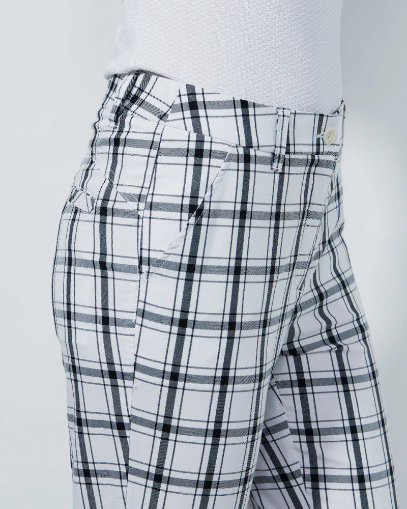 Daily Sports Black/White Golf Plaid Ankle Pant