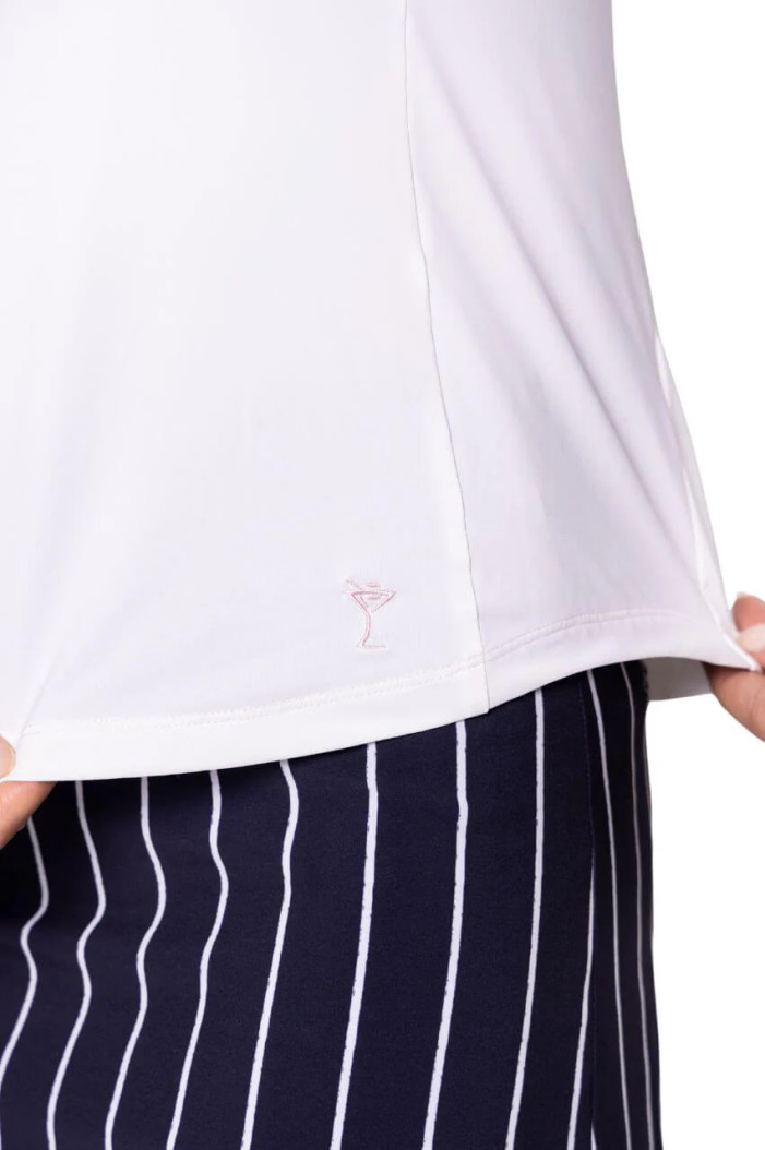 Golftini Cool Girl White Long Sleeve Cooling Polo