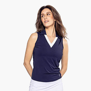 Golftini Say Yes Sleeveless V-Neck Polo