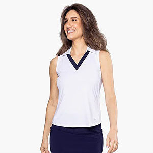 Golftini Say Yes Sleeveless V-Neck Polo