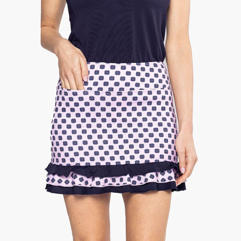 Golftini Stretch Tech Pretty In Pink Ruffle Skort