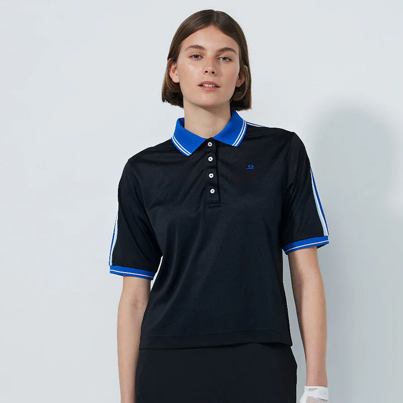 Daily Sports Cropped Black Half Sleeve Polo [PS26]