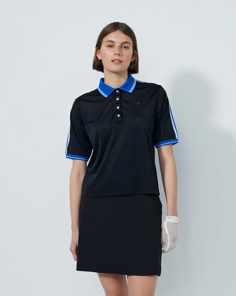 Daily Sports Cropped Black Half Sleeve Polo [PS26]