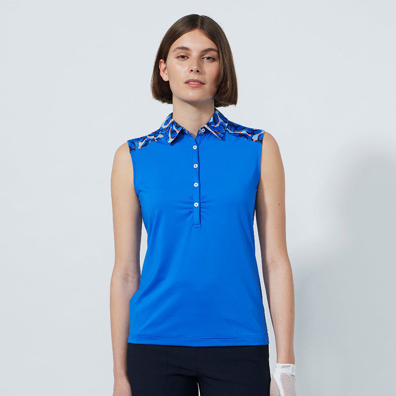 Daily Sports Organic Illusion Gathered Sleeveless Polo [PS26]