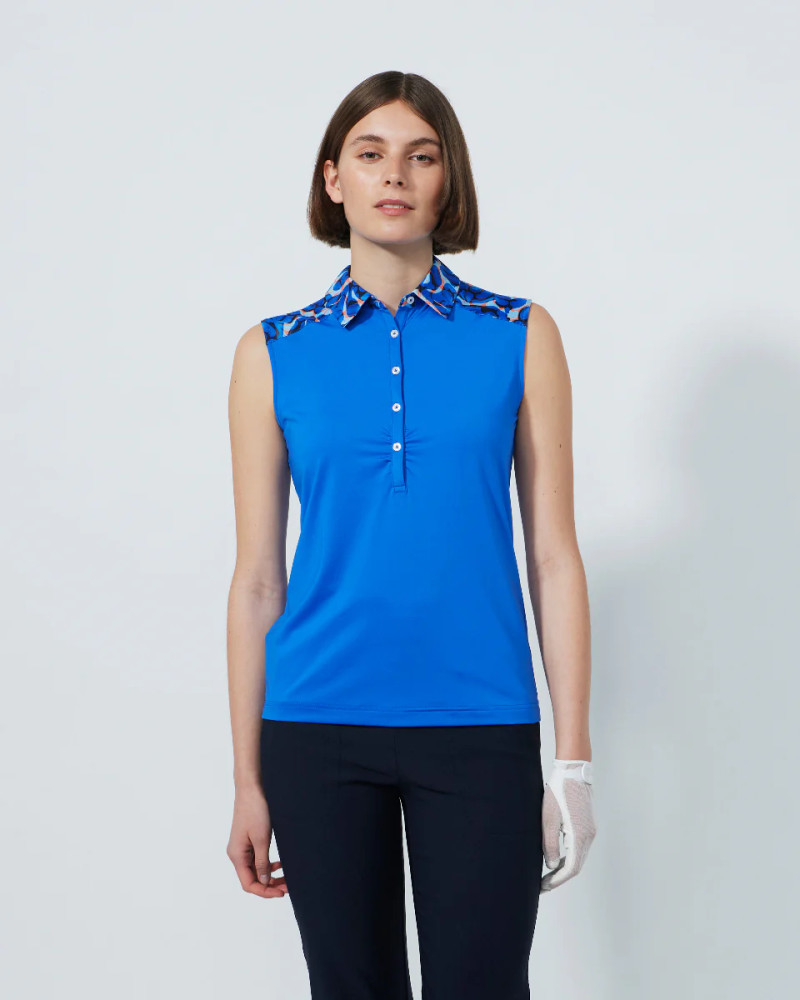 Daily Sports Organic Illusion Gathered Sleeveless Polo [PS26]