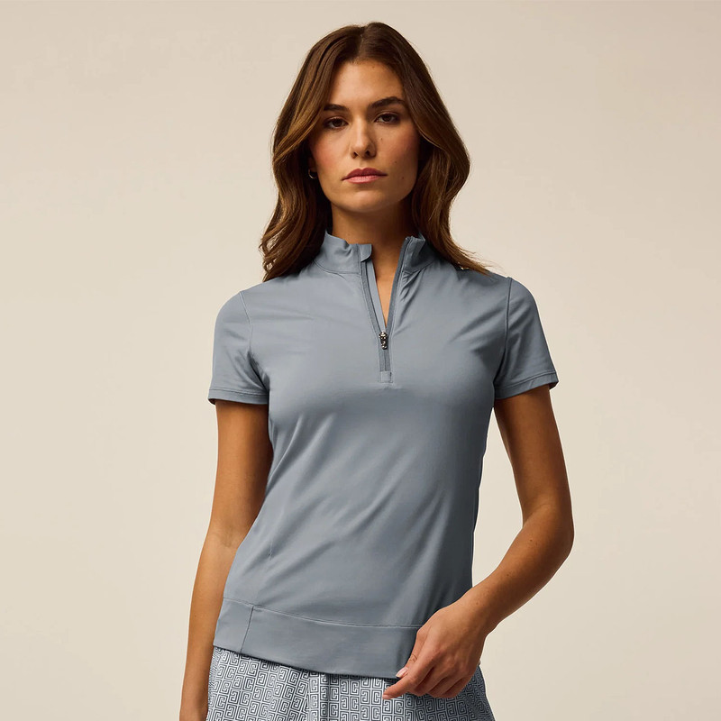 Greyson Halley II Bluestone Short Sleeve Mock