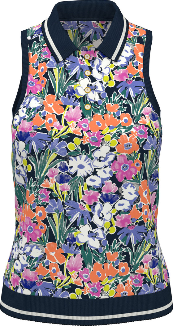 Original Penguin Sketch Floral Sleeveless Polo