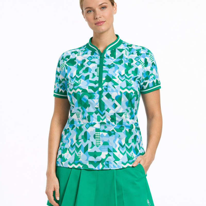 Original Penguin Spliced Geo Skort Sleeve Mock