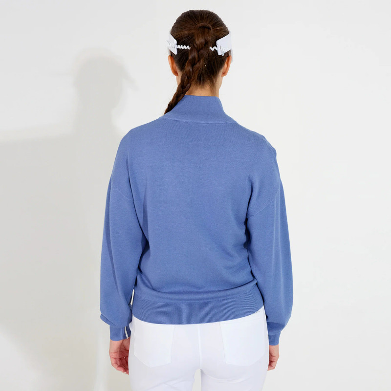 Abacus Niblick Full Zip Sweater | Horizon Blue