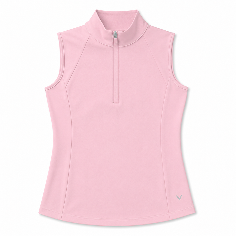 Callaway Rib Play Sleeveless Polo | Cherry Blossom