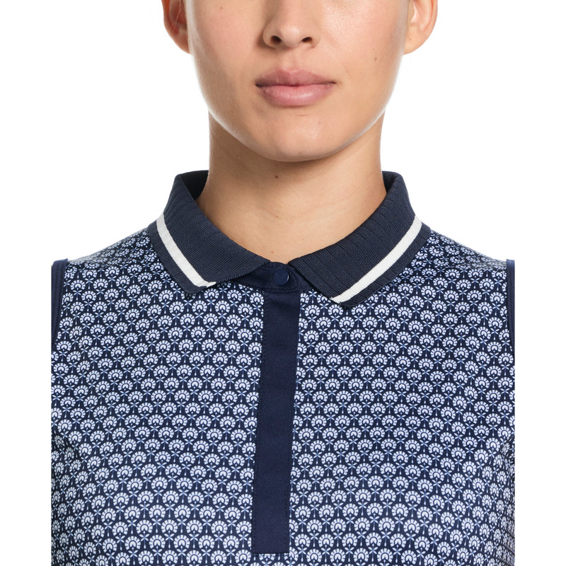 Callaway Scarf Geo Sleeveless Polo