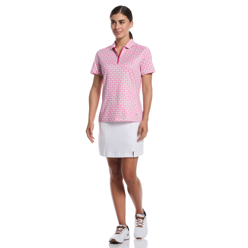 Callaway Deco Geo Fuchsia Short Sleeve Polo