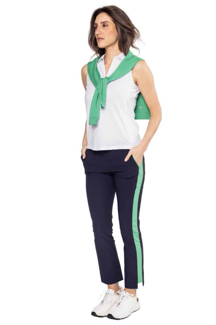 Golftini Navy/Kelly Green Stretch Ankle Pant