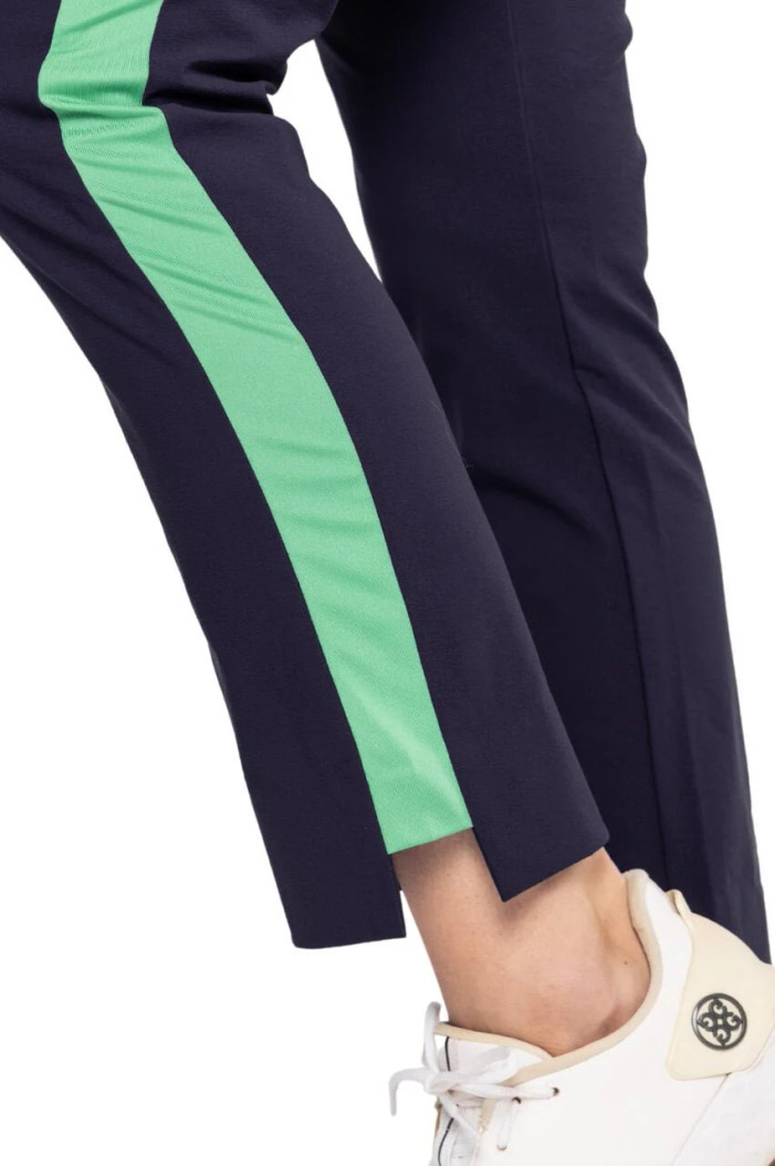 Golftini Navy/Kelly Green Stretch Ankle Pant
