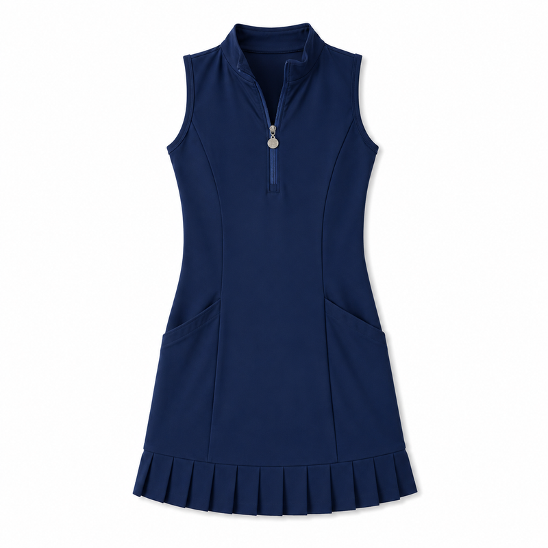 TzuTzu Shiloh Racerback Pleat Dress